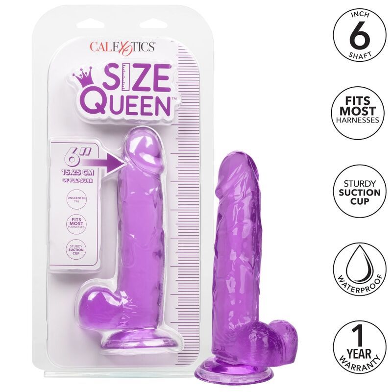 CALEXOTICS – SIZE QUEEN DILDO LILA 15.3 CM