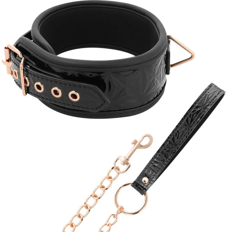 BEGME – BLACK EDITION COLLAR CUERO VEGANO CON FORRO DE NEOPRENO