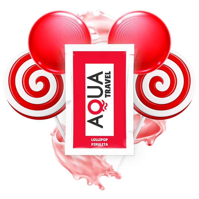 AQUA TRAVEL – LUBRICANTE BASE AGUA SABOR PIRULETA 6 ML