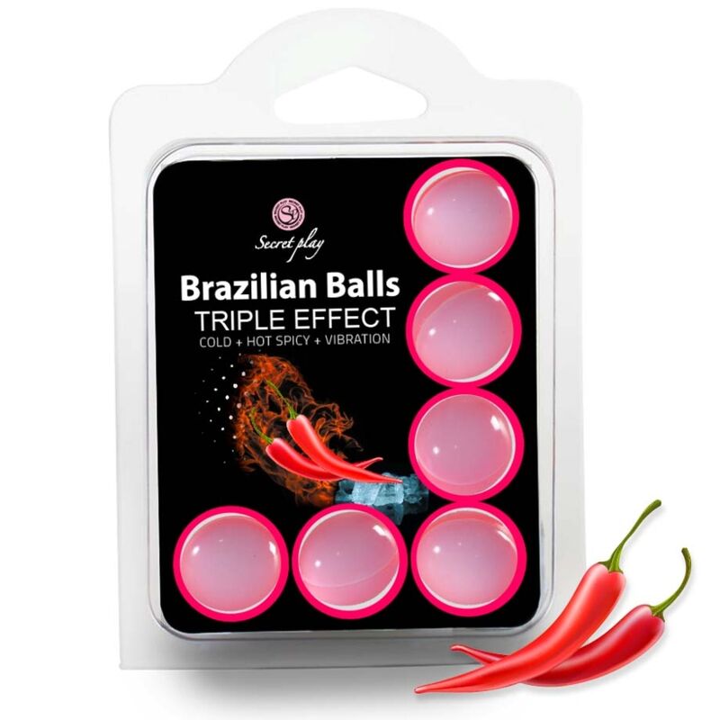 SECRETPLAY – SET 6 BRAZILIAN BALLS TRIPLE EFECTO