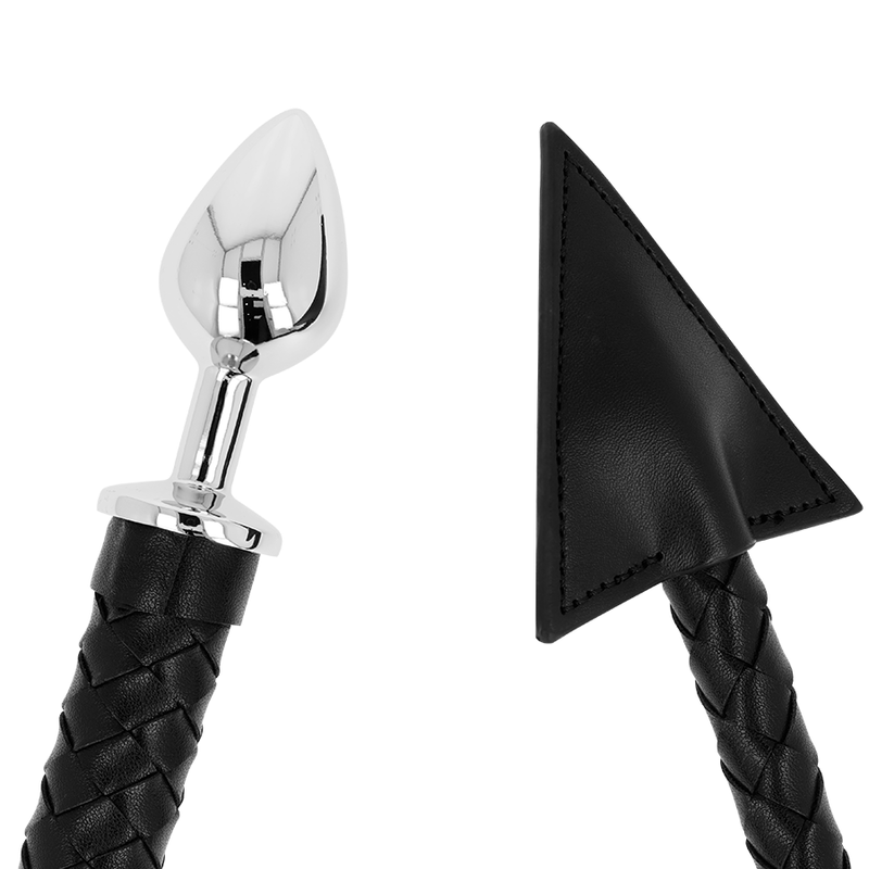 OHMAMA FETISH – COLA DE DIABLO PLUG ANAL CUERO Y METAL 7 CM