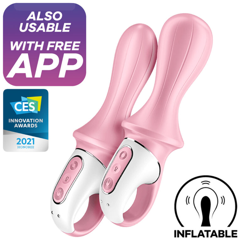 SATISFYER – AIR PUMP BOOTY 5+ VIBRADOR ANAL INFLABLE ROSA