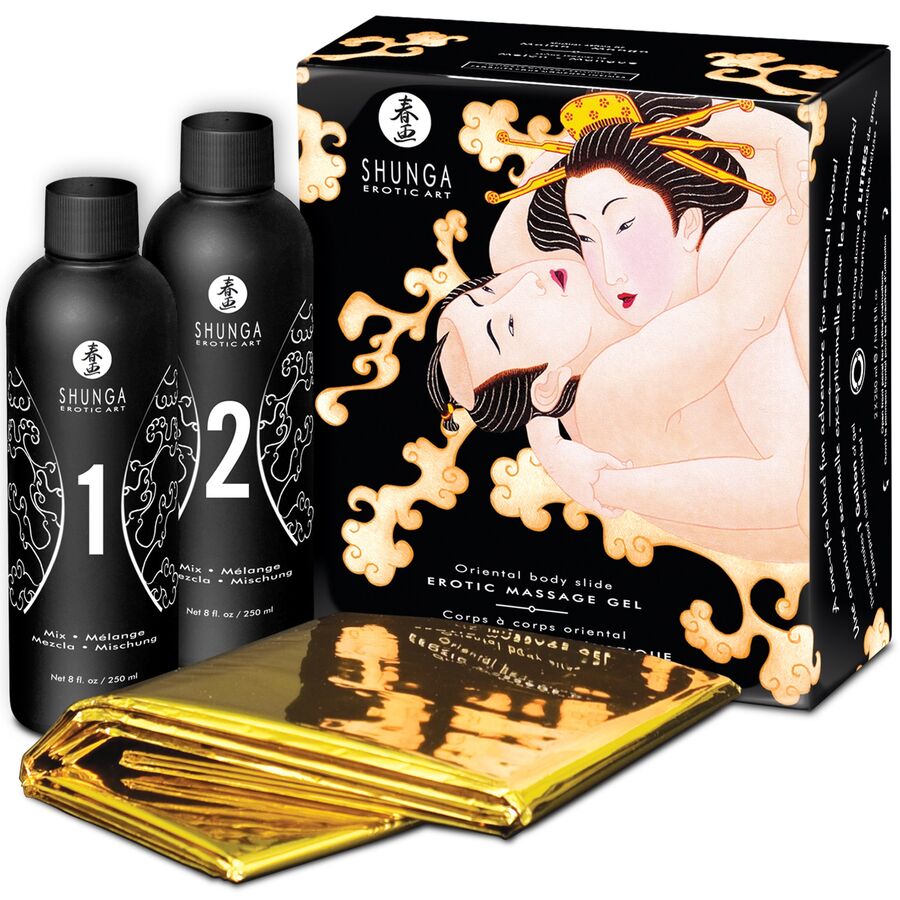 SHUNGA – GEL DE MASAJE EROTICO CUERPO A CUERPO ORIENTAL MELON MANGO