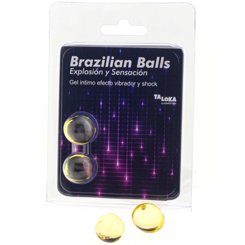 TALOKA – BRAZILIAN BALLS GEL EXCITANTE EFECTO VIBRACIÓN Y SHOCK 2 BOLAS