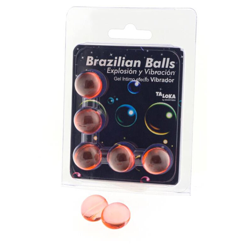 TALOKA – BRAZILIAN BALLS GEL EXCITANTE EFECTO VIBRACIÓN 5 BOLAS