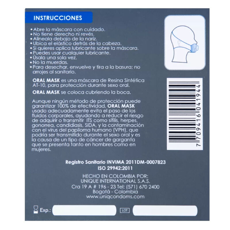 UNIQ – ORAL MASK PRESERVATIVOS SIN LATEX 3 UNIDADES