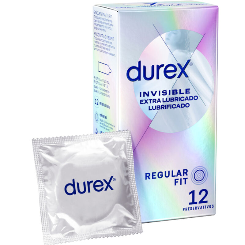 DUREX – INVISIBLE EXTRA LUBRICADO 12 UNIDADES