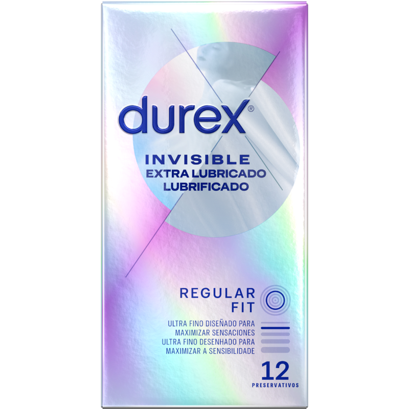 DUREX – INVISIBLE EXTRA LUBRICADO 12 UNIDADES