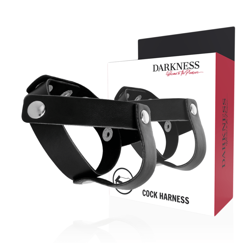 DARKNESS – ANILLO DE PIEL PARA PENE Y TESTICULOS