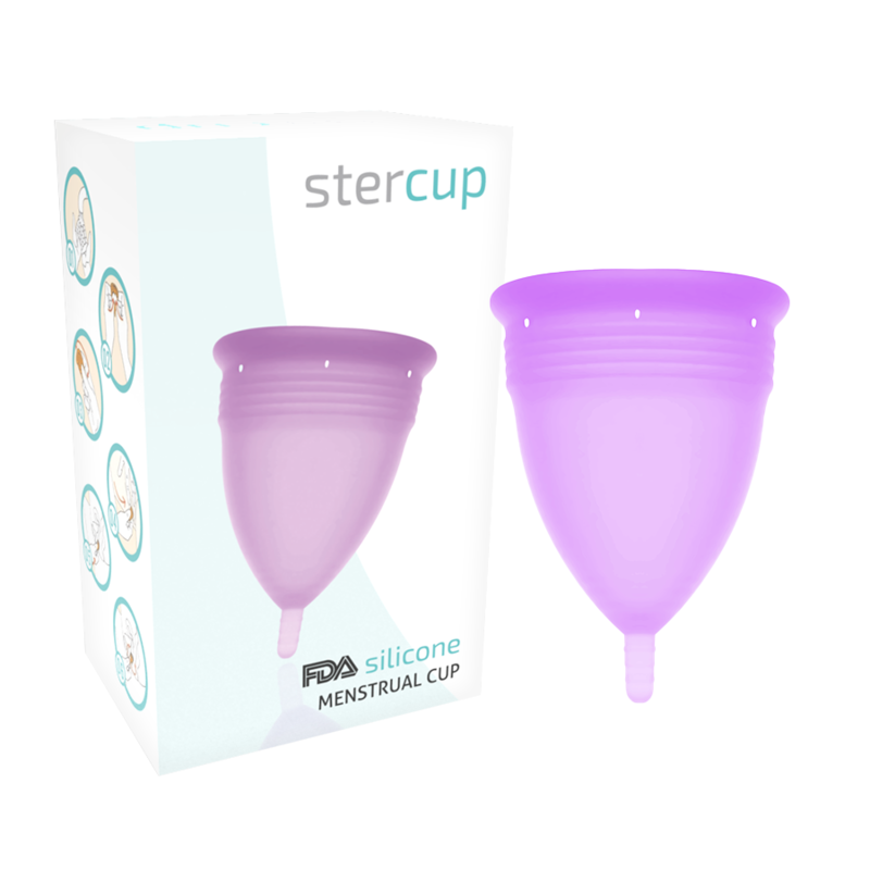 STERCUP – COPA MENSTRUAL FDA SILICONA LILA – TALLA L