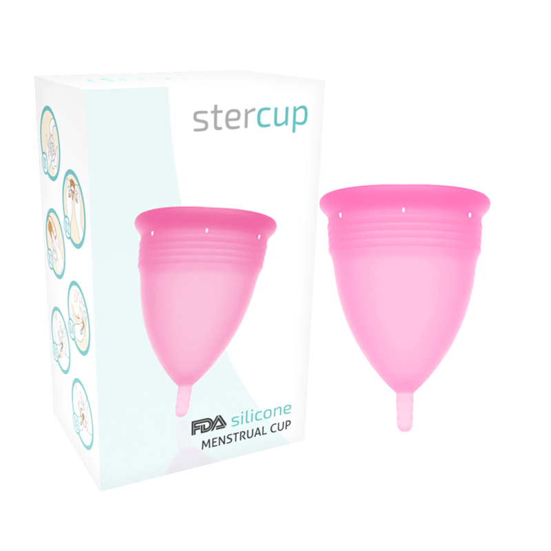 STERCUP – COPA MENSTRUAL FDA SILICONA ROSA – TALLA S