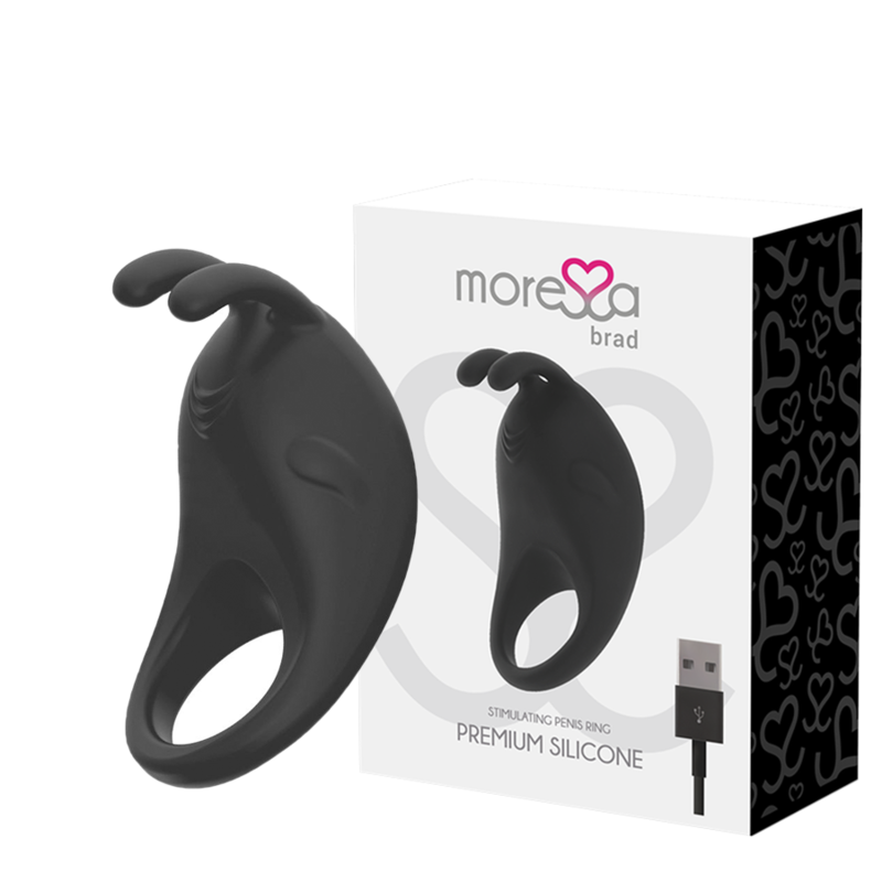 MORESSA – BRAD PREMIUM SILICONE RECARGABLE NEGRO