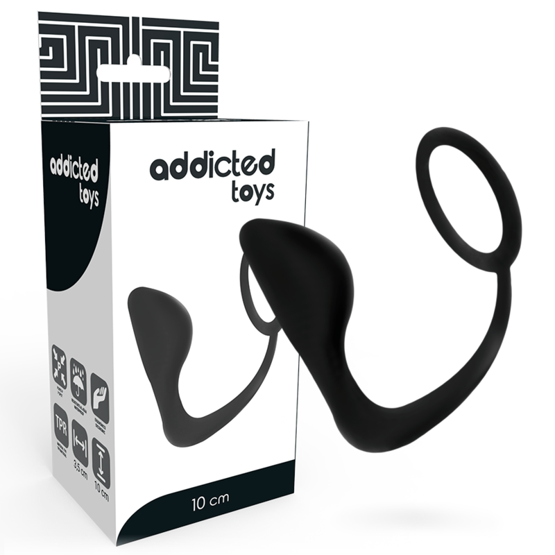 ADDICTED TOYS – PLUG ANAL CON ANILLO PENE NEGRO