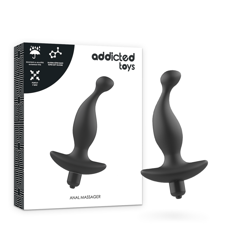 ADDICTED TOYS – MASAJEADOR ANAL CON VIBRACIÓN NEGRO MODELO 1