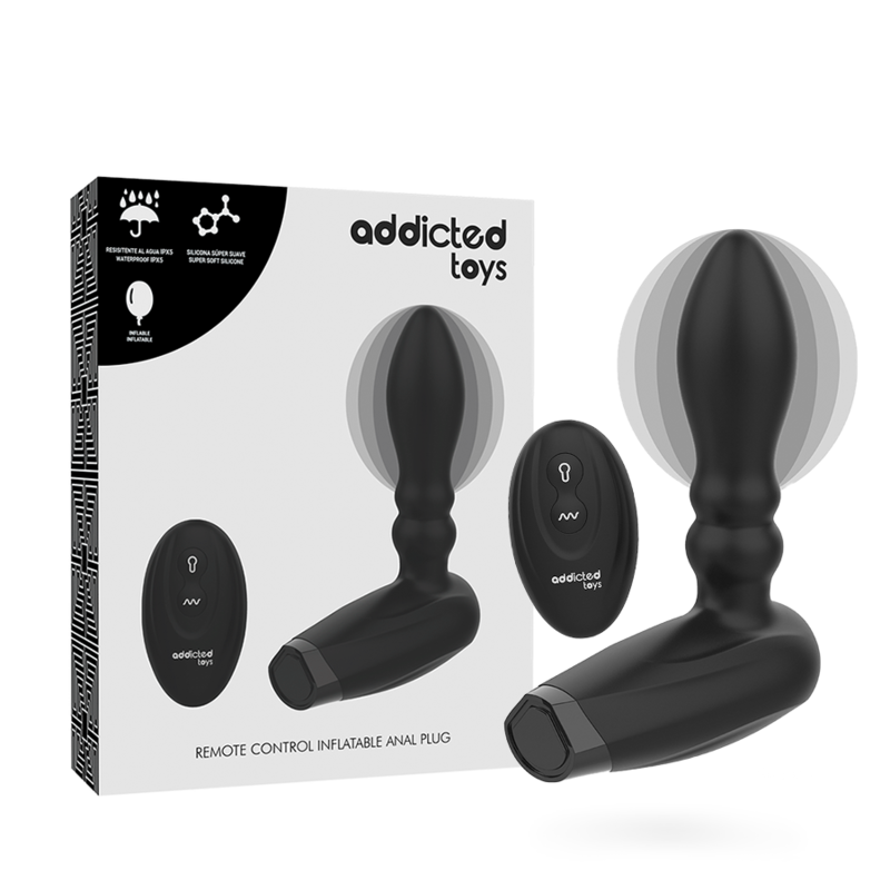 ADDICTED TOYS – PLUG INFLABLE CONTROL REMOTO 10 MODOS DE VIBRACION