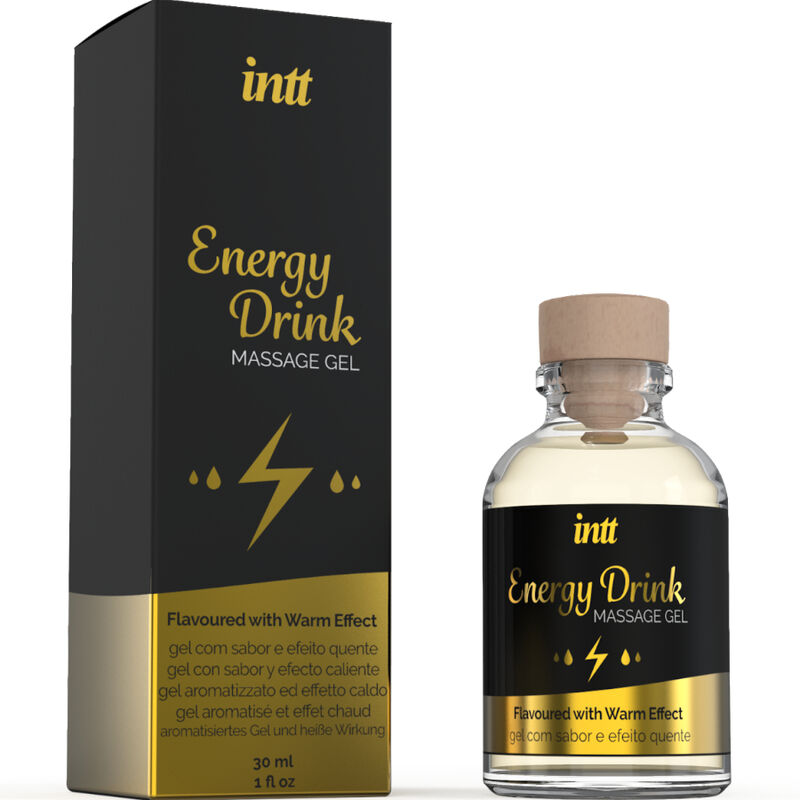 INTT MASSAGE  ORAL SEX – GEL DE MASAJE CON SABOR A BEBIDA ENERGETÍCA Y EFECTO CALOR