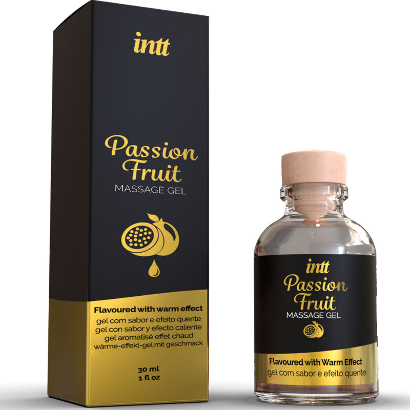 INTT MASSAGE  ORAL SEX – GEL DE MASAJE SABOR A FRUTA DE LA PASIÓN EFECTO CALOR