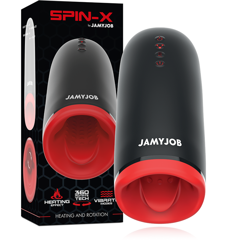 JAMYJOB – SPIN-X MASTURBADOR CON ROTACIÓN Y FUNCIÓN CALOR