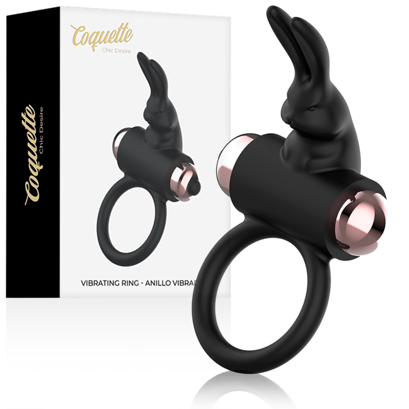 COQUETTE CHIC DESIRE – COCK RING ANILLO VIBRADOR NEGRO / GOLD