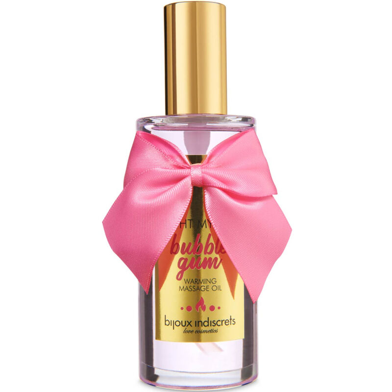 BIJOUX – INDISCRETS LIGHT MY FIRE ACEITE MASAJE EFECTO CALOR SABOR CHICLE