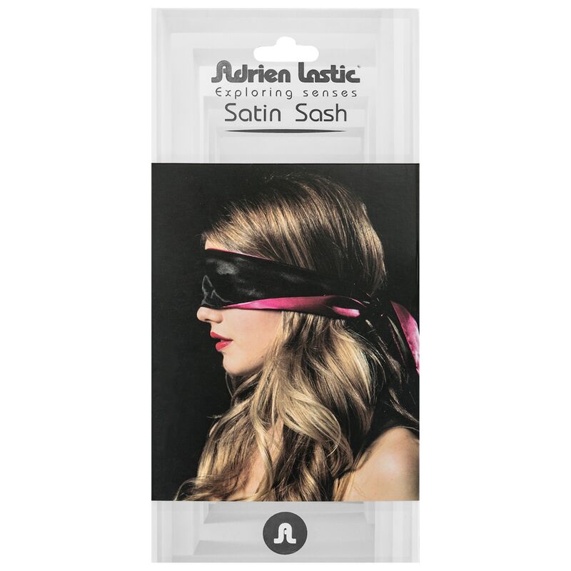 ADRIEN LASTIC – VENDA SATIN REVERSIBLE ROSA/NEGRO