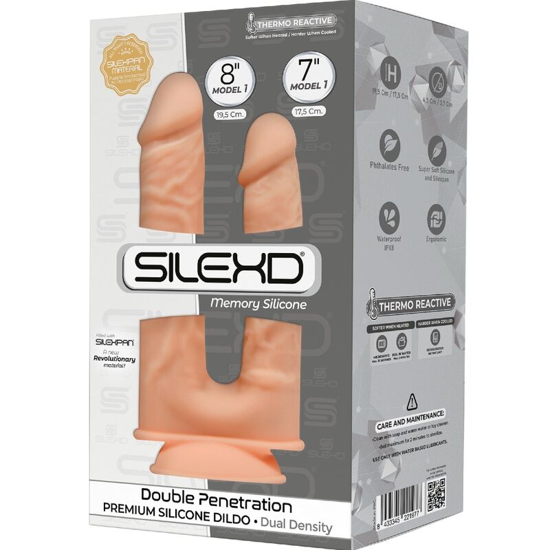 SILEXD – MODELO 1 PENE REALISTICO DOBLE PENETRACION SILICONA PREMIUM SILEXPAN 17.5 / 19.5 CM