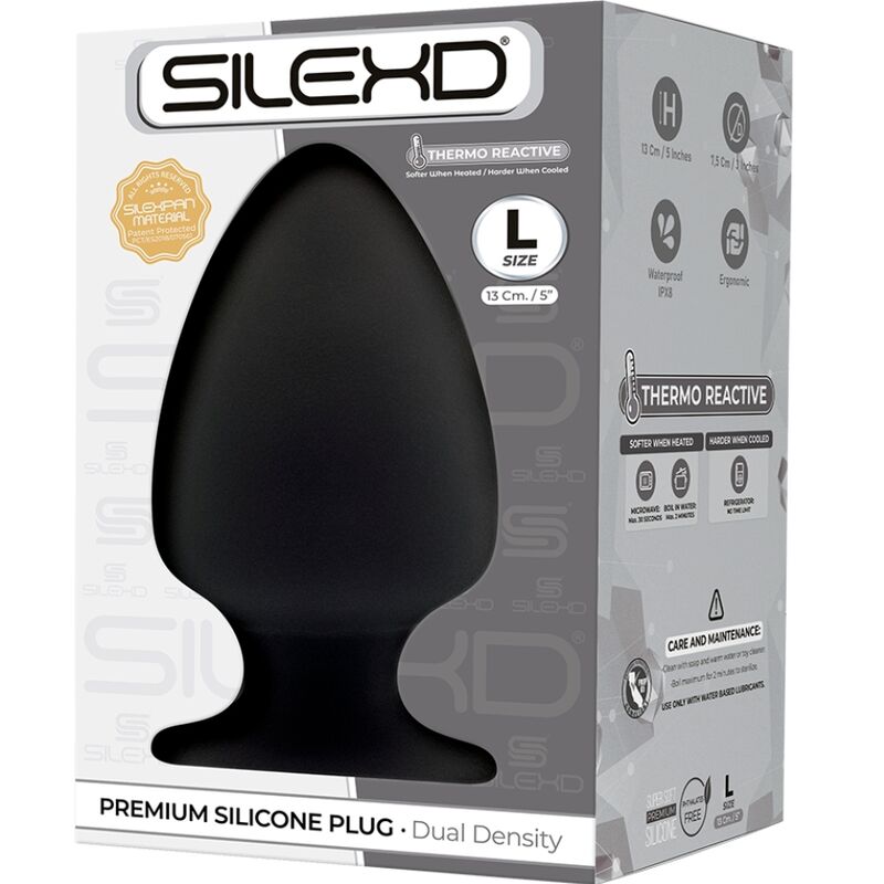 SILEXD – MODELO 1 PLUG ANAL SILICONA PREMIUM SILEXPAN PREMIUM TERMORREACTIVO TALLA L