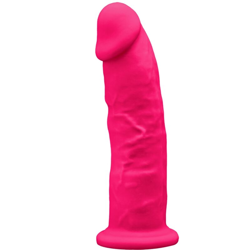 SILEXD – MODELO 2 PENE REALISTICO SILICONA PREMIUM SILEXPAN FUCSIA 19 CM