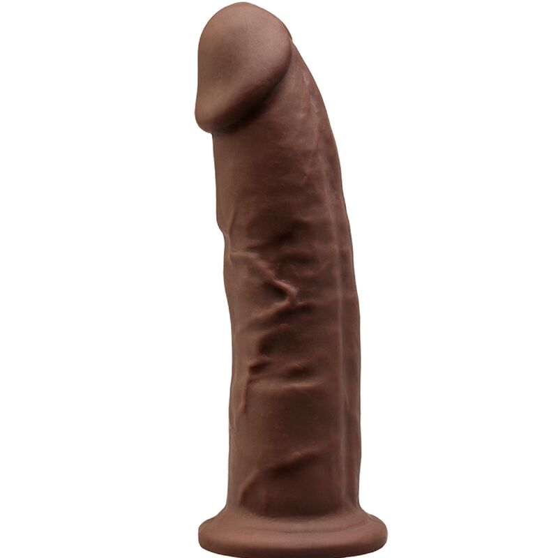 SILEXD – MODELO 2 PENE REALISTICO SILICONA PREMIUM SILEXPAN MARRON 23 CM