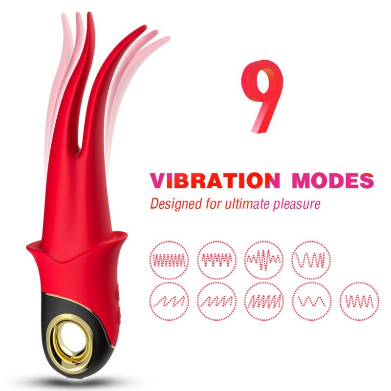 ARMONY – SHADOW VIBRADOR PINZA ROJO