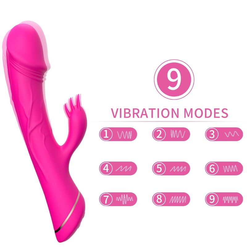 ARMONY – DILDO VIBRADOR RABBIT SILICONA FUCSIA