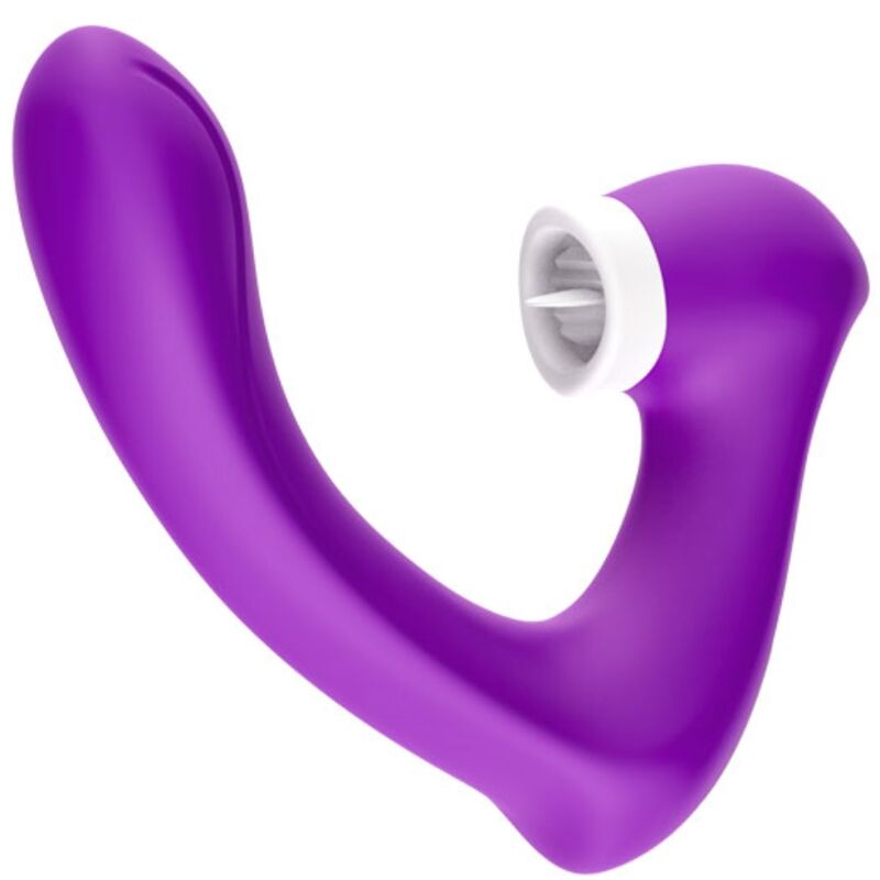 ARMONY – SECRETKISS ESTIMULADOR CON LENGUA CLITORIS  VIBRADOR CURVO VIOLETA