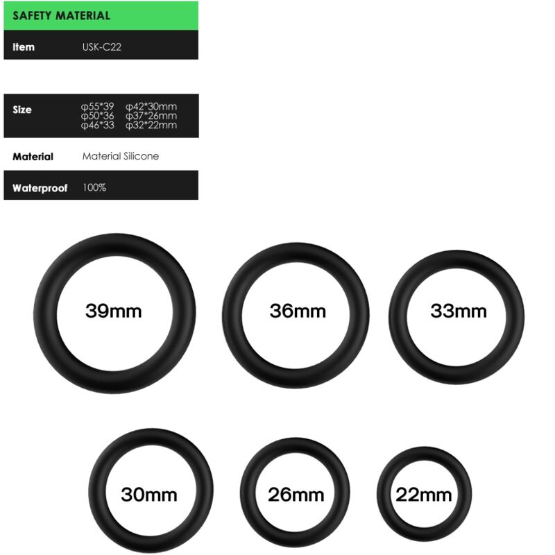 ARMONY – ANILLOS SILICONA NEGRO