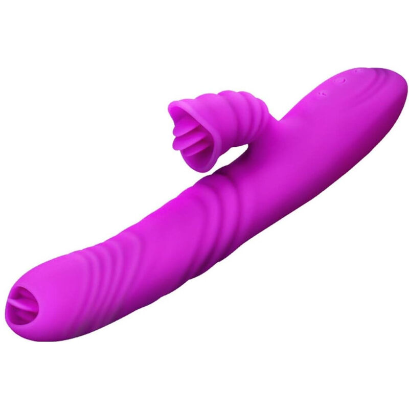 ARMONY – ANGELIA VIBRADOR MULTIFUNCION DOBLE LENGUA EFECTO CALOR VIOLETA