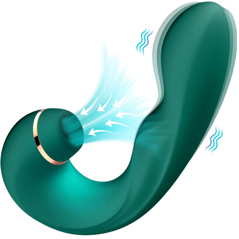 ARMONY – VIBRADOR  SUCCIONADOR FLEXIBLE VERDE