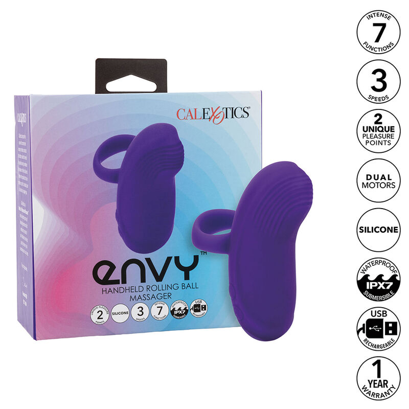 CALEXOTICS – ENVY MASAJEADOR DE BOLA RODANTE 7 VIBRACIONES MORADO