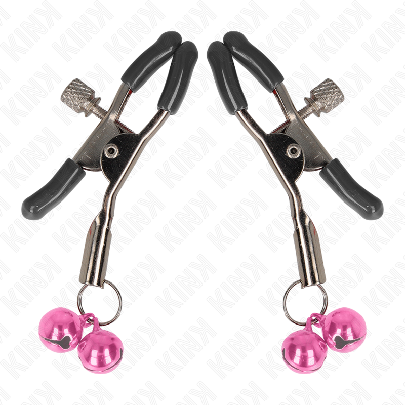 KINK – PINZAS PARA PEZONES CON DOBLE CAMPANILLA ROSA 6 CM