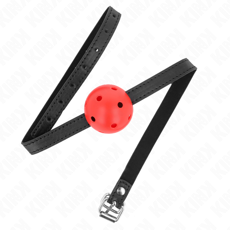 KINK – MORDAZA DE BOLA 4.5 CM TRANSPIRABLE SIMPLICITY ROJO 62 x 1.5 CM