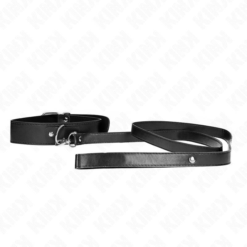 KINK – COLLAR CON CORREA 116 CM FINO NEGRO AJUSTABLE 32-50 CM X 8 CM