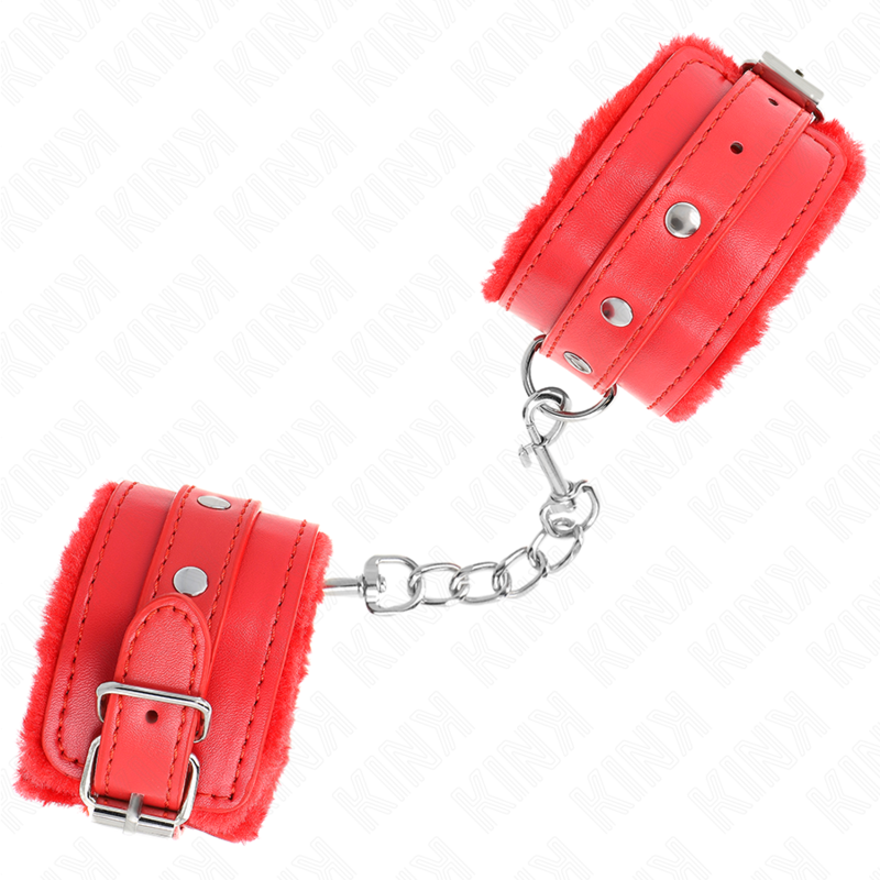 KINK – MUÑEQUERAS FORRADAS PREMIUM ROJO CON CORREA ROJO AJUSTABLE 17-29 CM X 6 CM