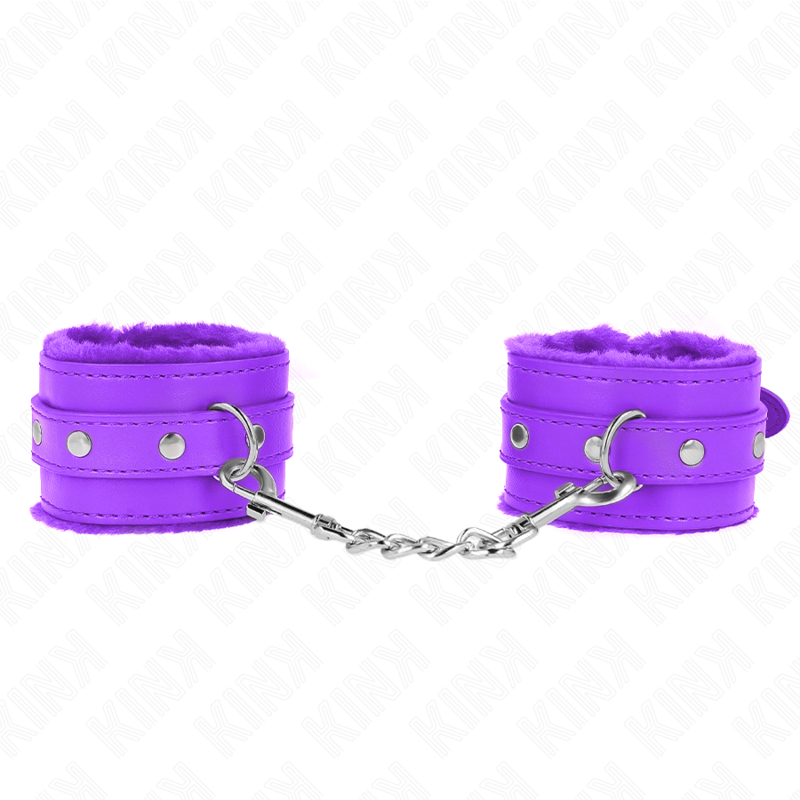 KINK – MUÑEQUERAS FORRADAS PREMIUM VIOLETA CON CORREA VIOLETA AJUSTABLE 17-29 CM X 6 CM