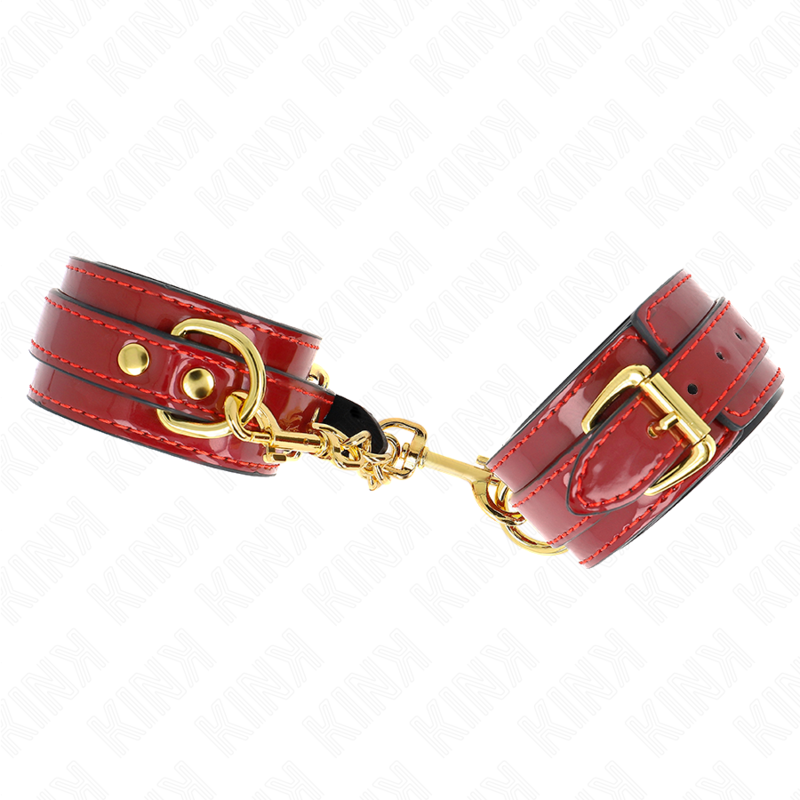 KINK – MUÑEQUERAS JOANNA ANGEL ROJO AJUSTABLE CON CADENA DORADO 16.5-26 CM X 4 CM