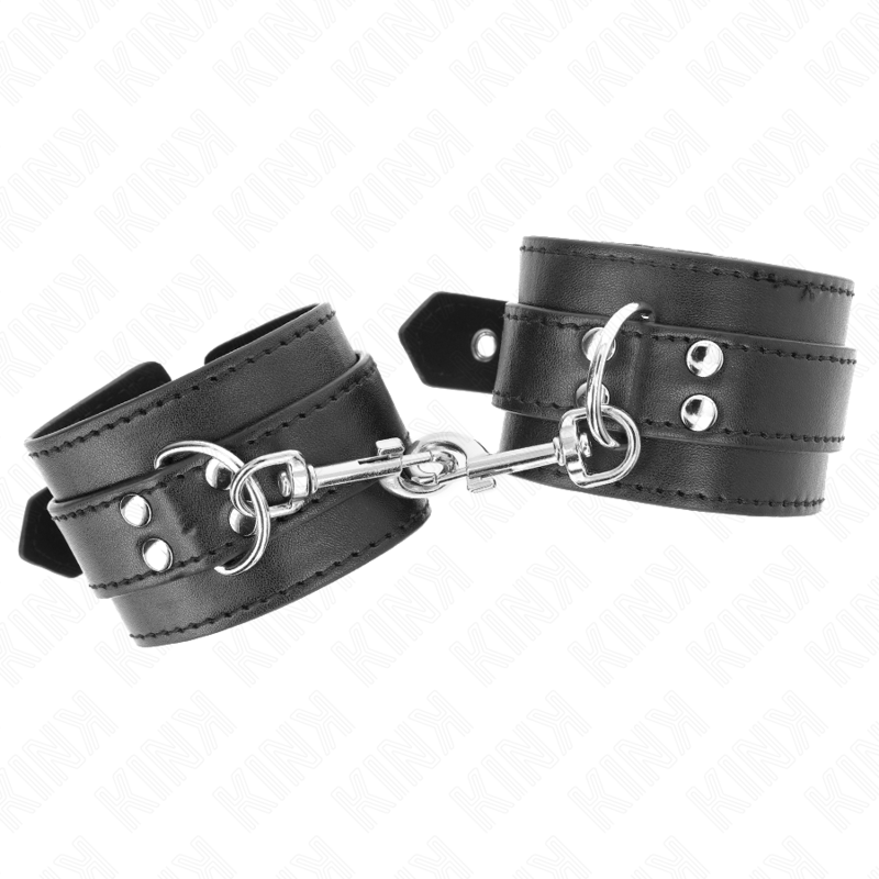 KINK – MUÑEQUERAS CON TACHUELAS NEGRO 35 X 6 CM