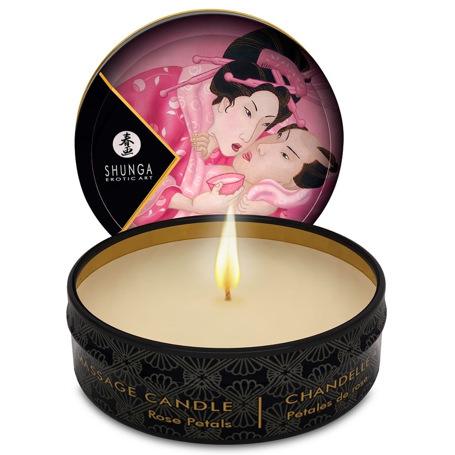 SHUNGA – MINI CARESS BY CANDELIGHT VELA MASAJE ROSAS 30 ML