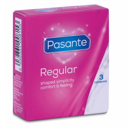 PASANTE – CONDOM GAMA REGULAR 3 UNIDADES